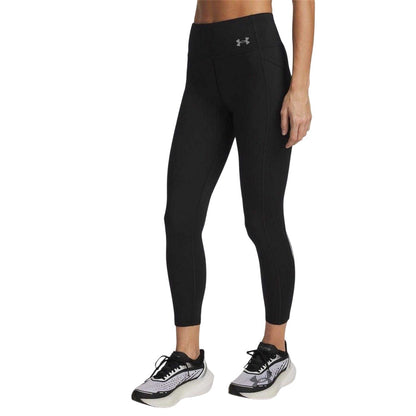 Black-Reflective Black - Front - Under Armour Womens-Ladies Velo Side Pocket Leggings