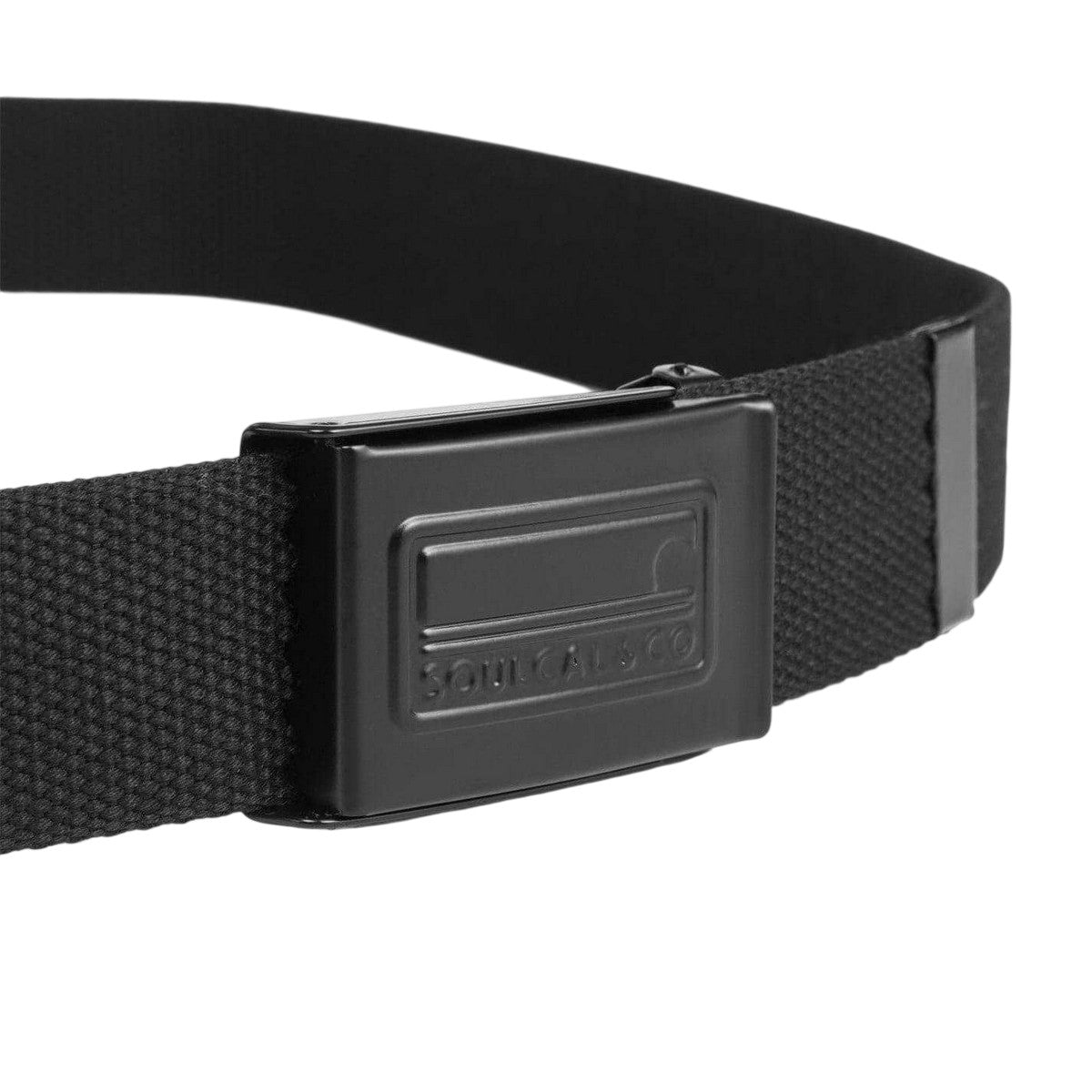 Black - Side - SoulCal Mens Logo Webbing Belt