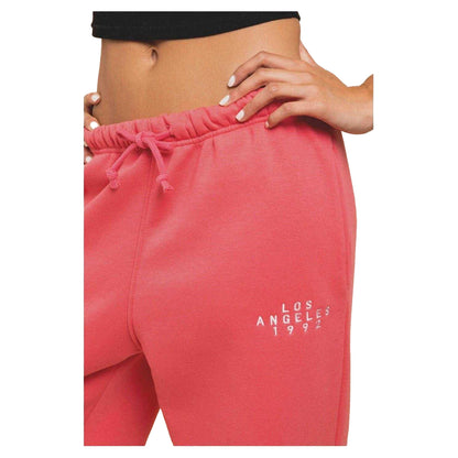 Bright Pink - Side - Daisy Street Womens-Ladies LA Joggers