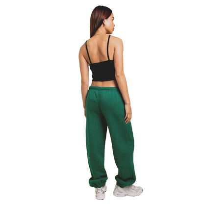 Forest Green - Back - Daisy Street Womens-Ladies LA Joggers