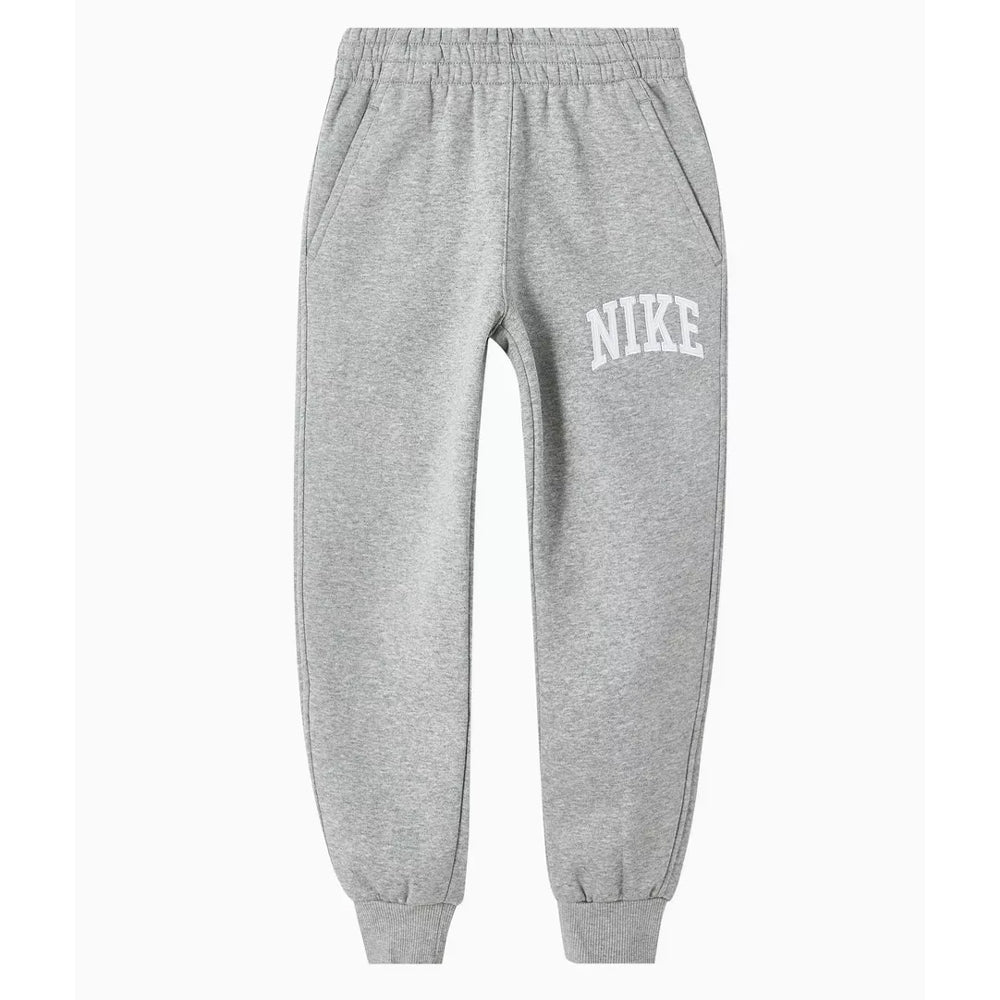 Grey Heather - Front - Nike Childrens-Kids Heather Collegiate Logo Joggers
