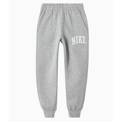 Grey Heather - Front - Nike Childrens-Kids Heather Collegiate Logo Joggers