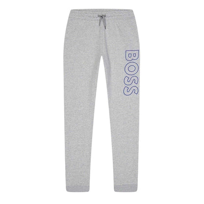 Grey - Front - Boss Boys Lettering Joggers