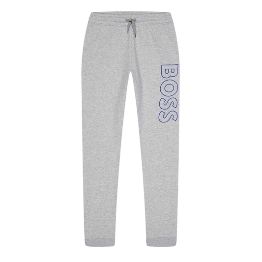 Grey - Front - Boss Boys Lettering Joggers