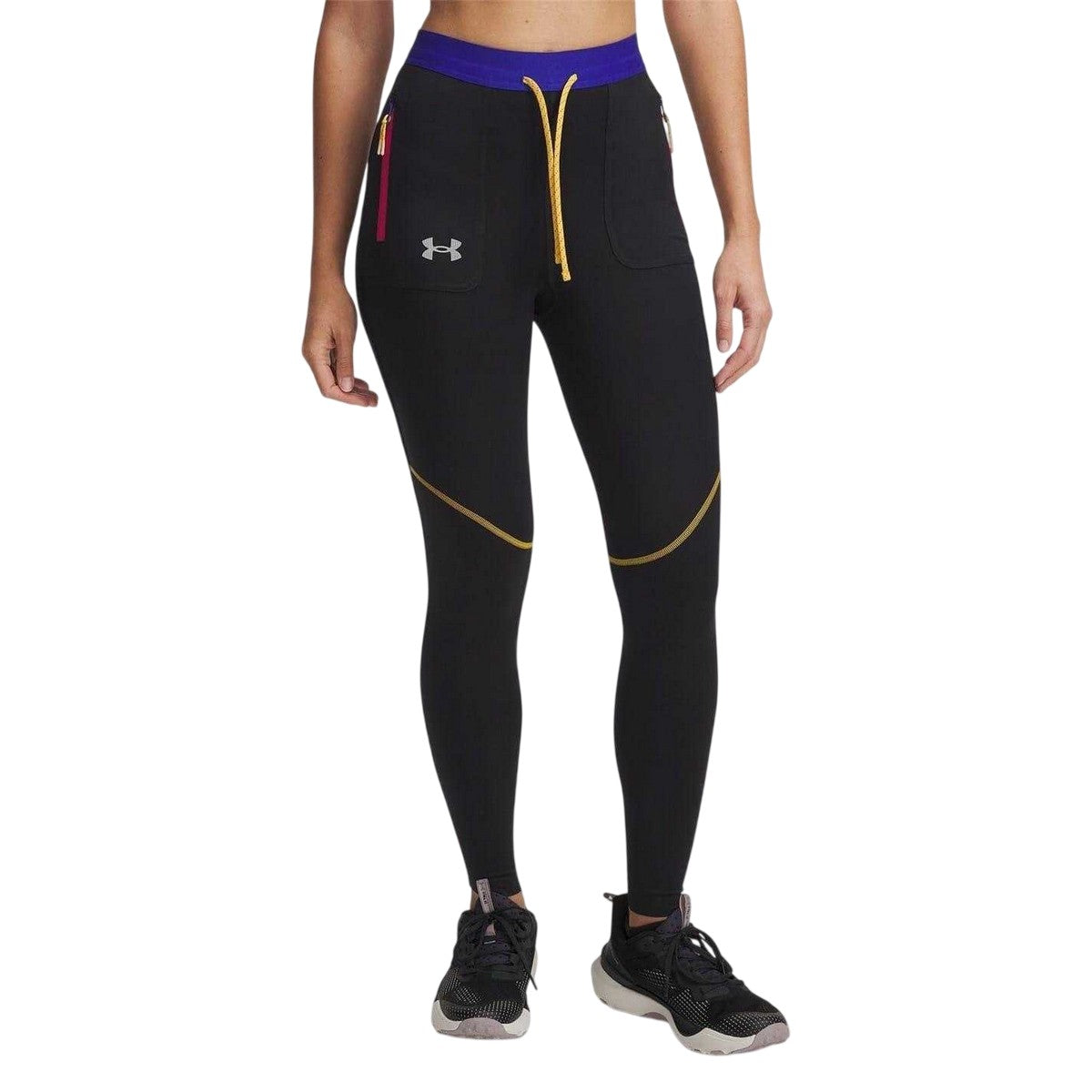 Black - Front - Under Armour Womens-Ladies Trail Run Leggings
