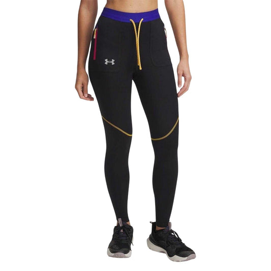 Black - Front - Under Armour Womens-Ladies Trail Run Leggings