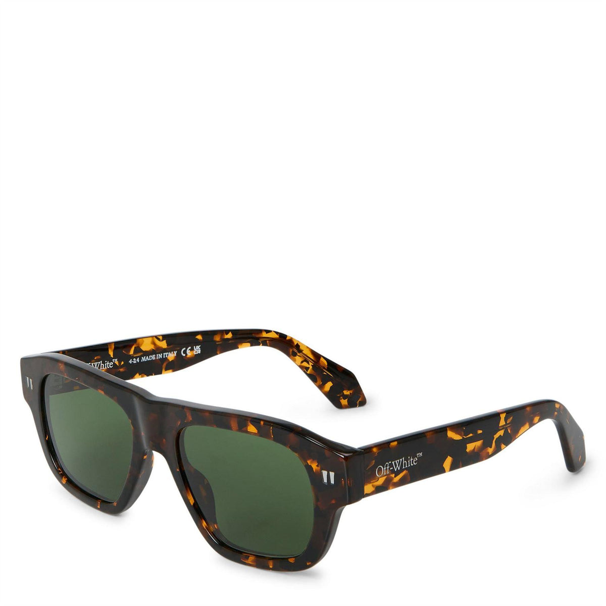 Havana-Green - Front - Off White Providence Tortoise Shell Sunglasses