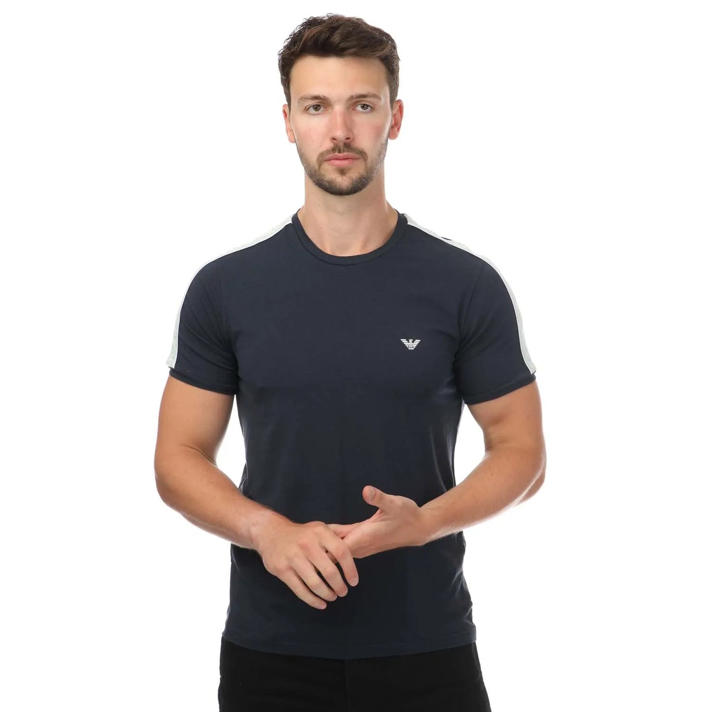 Navy - Front - Emporio Armani Mens Lounge T-Shirt