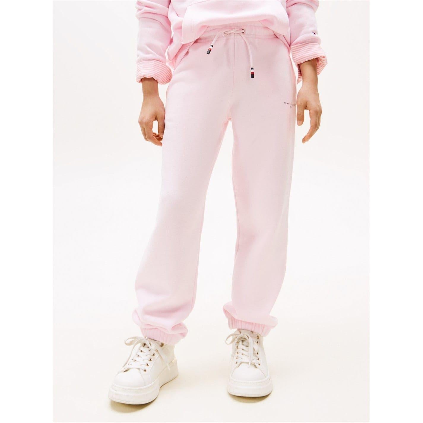 Light Pink - Back - Tommy Hilfiger Childrens-Kids Solid Regular Joggers