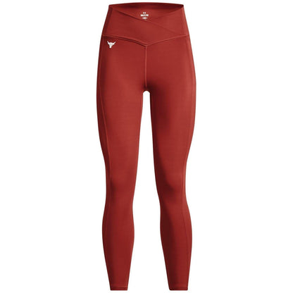 Red - Front - Under Armour Womens-Ladies Project Rock Crossover Leggings