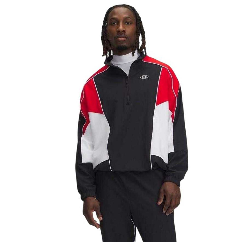 Black - Front - Under Armour Mens Colour Block Track Jacket