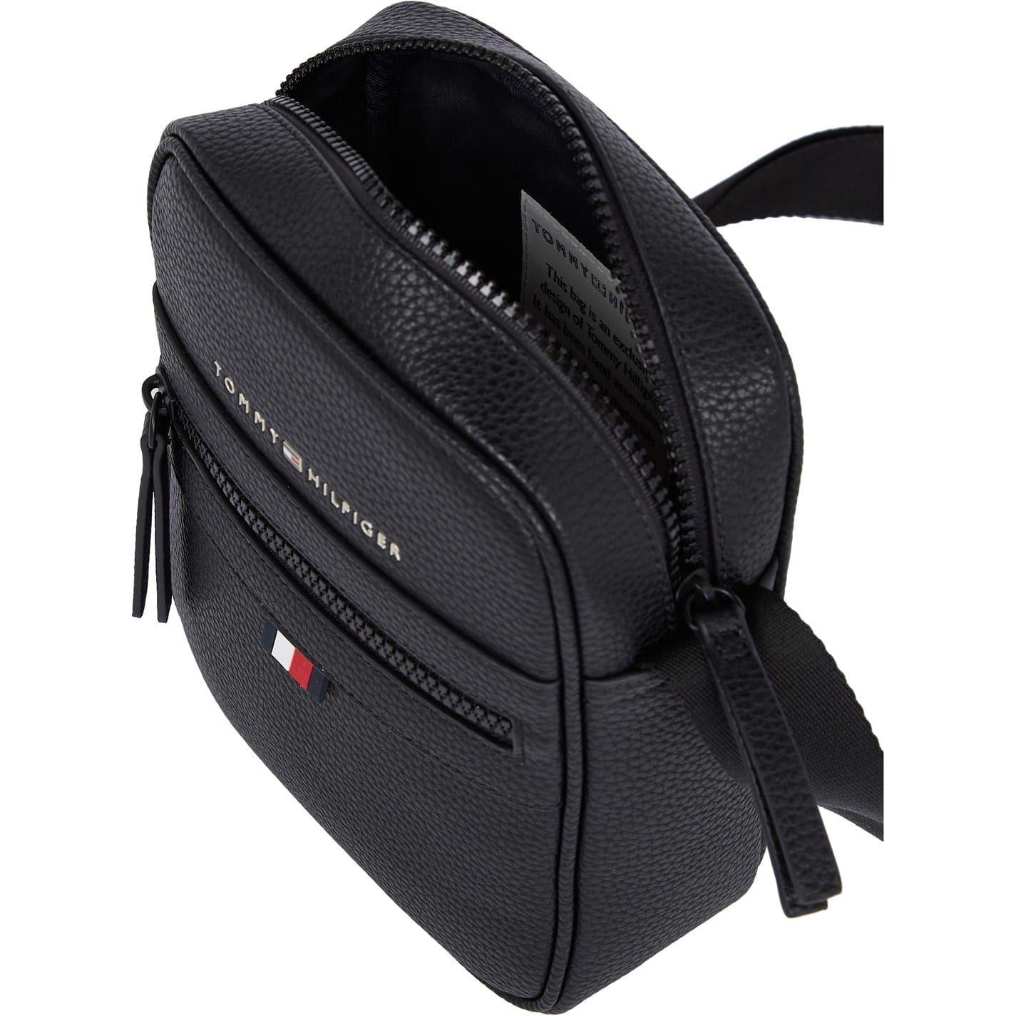 Black - Side - Tommy Hilfiger Essential Mini Reporter Bag