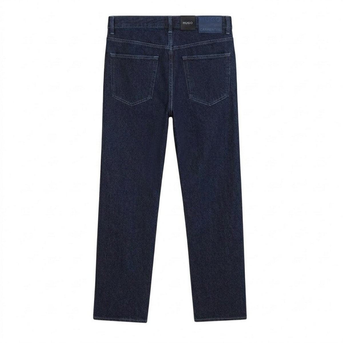 Dark Blue - Back - Hugo Mens Denim Wide Leg Jeans