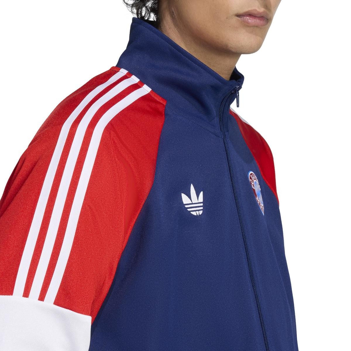 Blue - Side - Adidas Mens FC Bayern Munich Pique Track Top