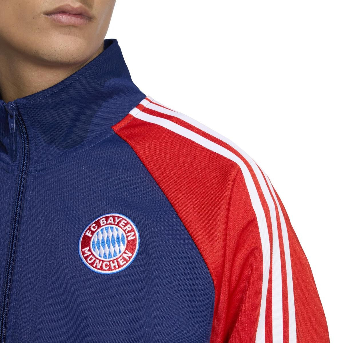 Blue - Lifestyle - Adidas Mens FC Bayern Munich Pique Track Top