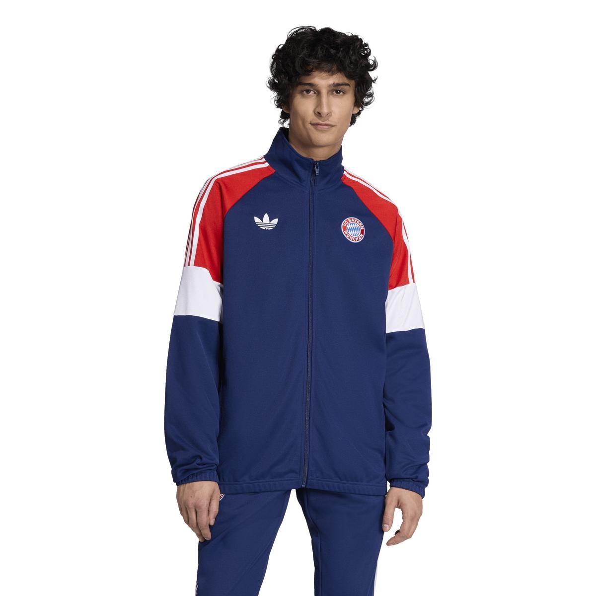 Blue - Pack Shot - Adidas Mens FC Bayern Munich Pique Track Top