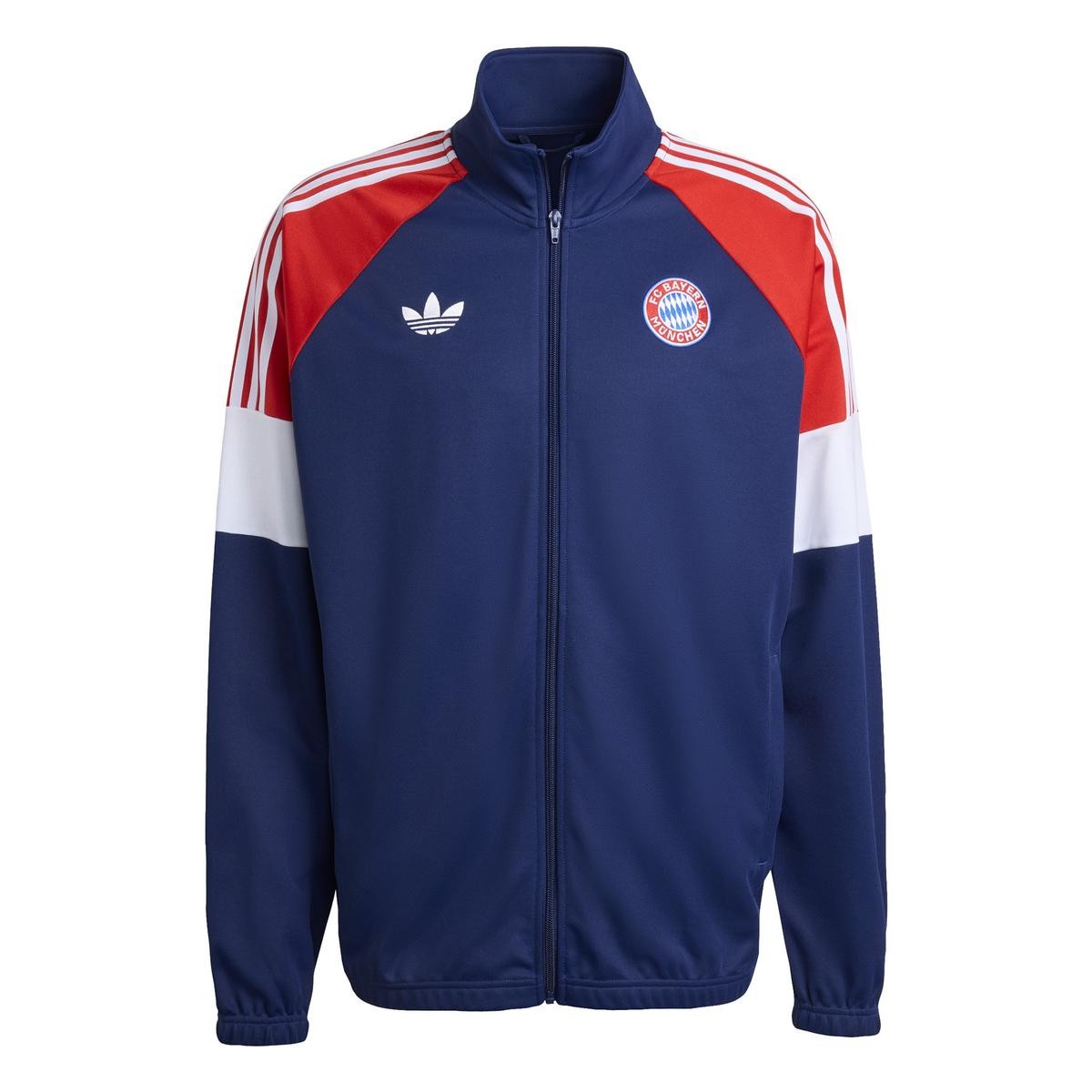 Blue - Front - Adidas Mens FC Bayern Munich Pique Track Top