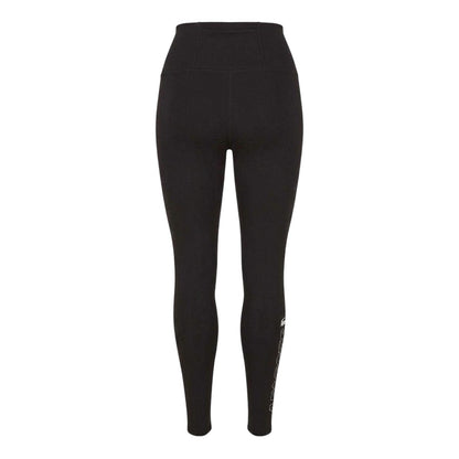 Black - Back - Champion Womens-Ladies Logo Leggings