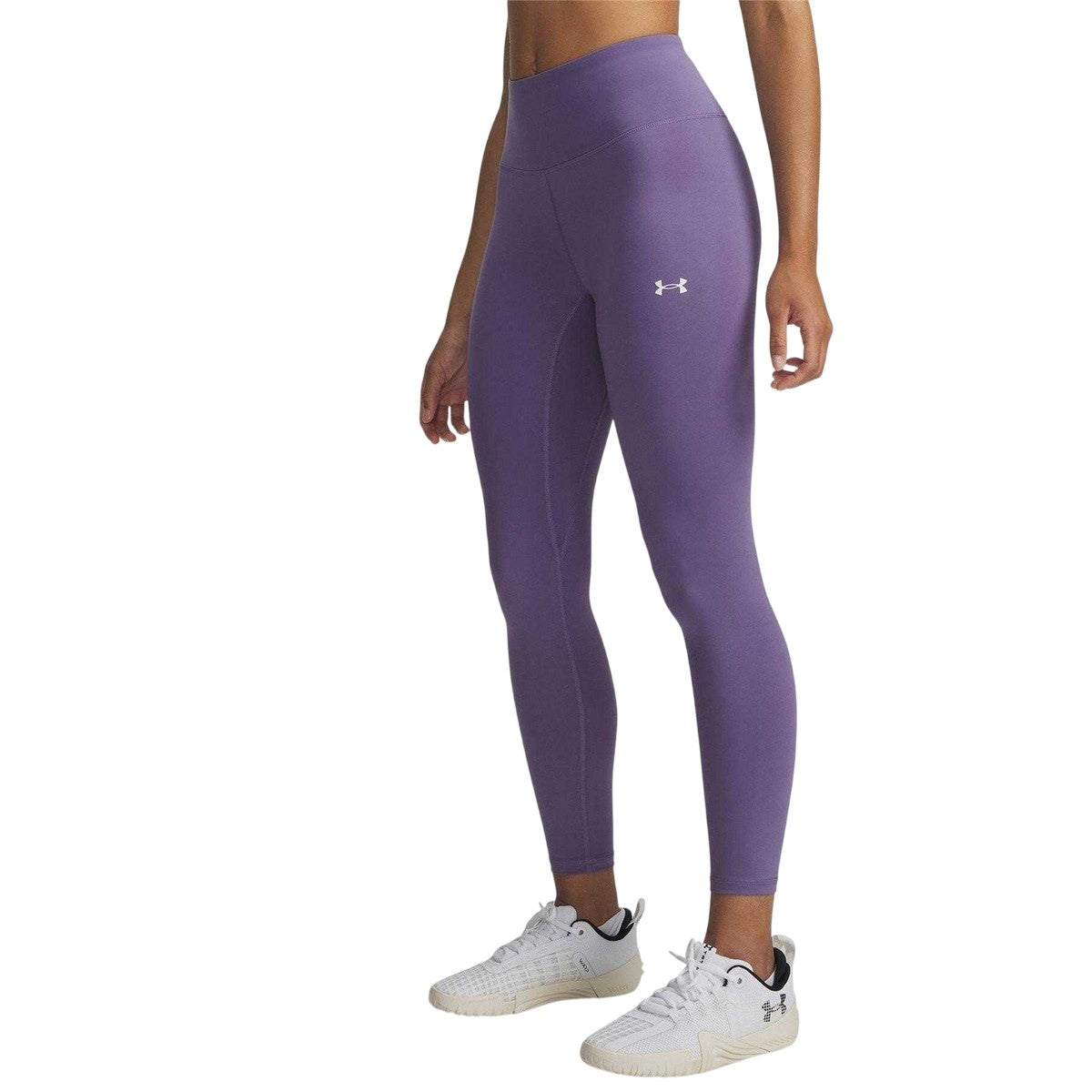 Purple-White - Front - Under Armour Womens-Ladies Motion Leggings