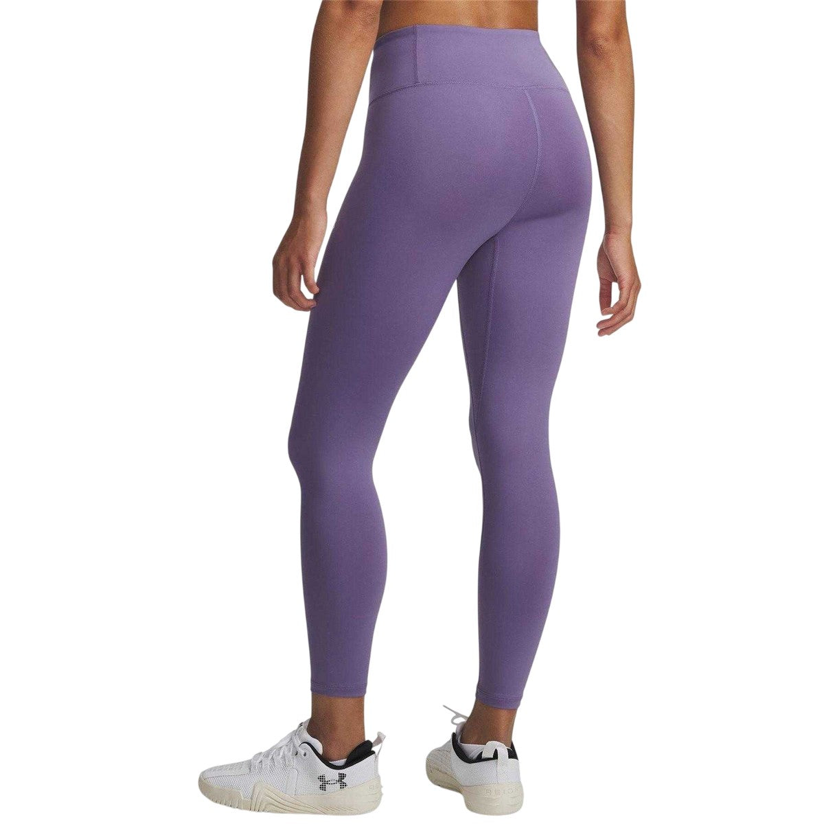 Purple-White - Back - Under Armour Womens-Ladies Motion Leggings