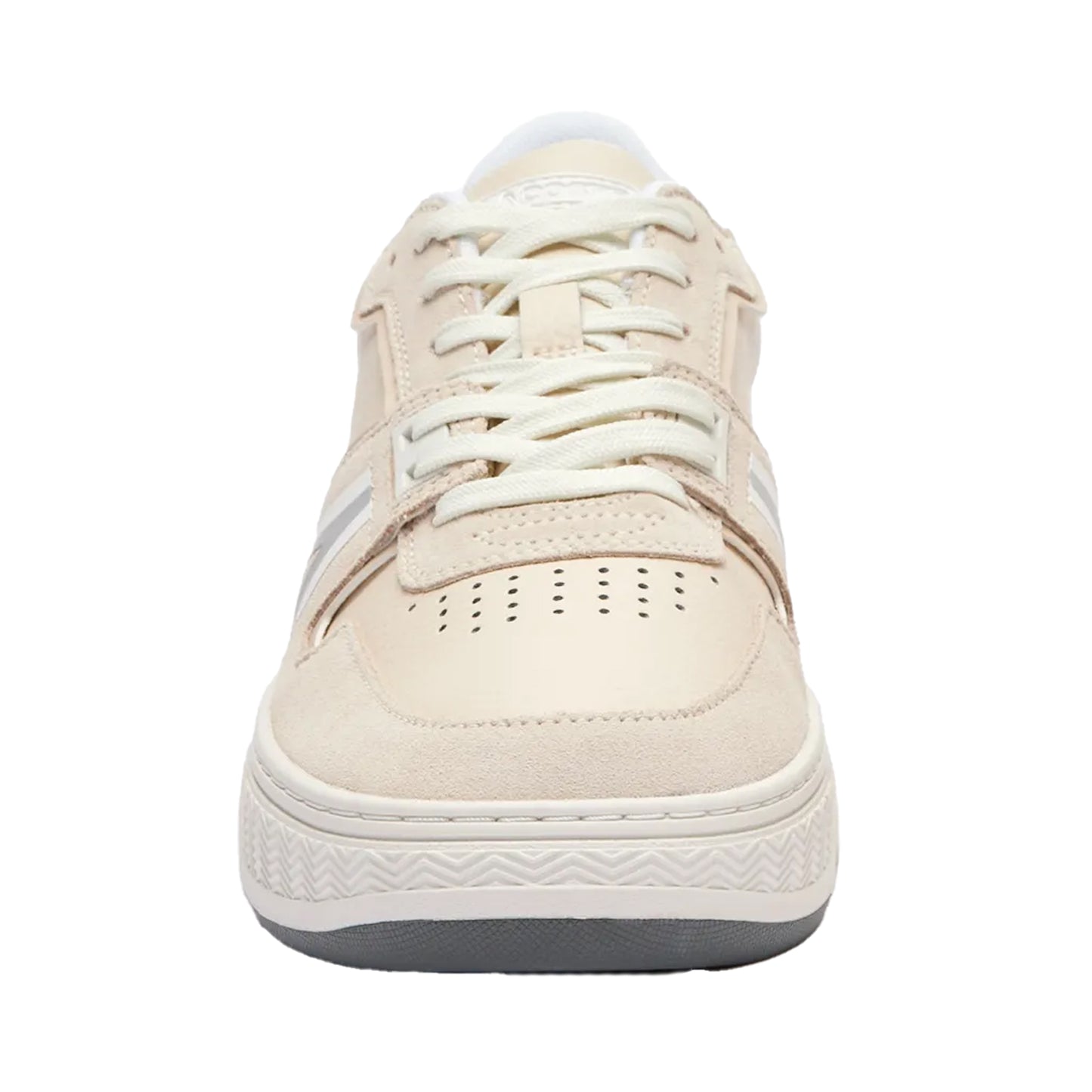 Off White - Front - Lacoste Unisex Adult L001 Leather Trainers