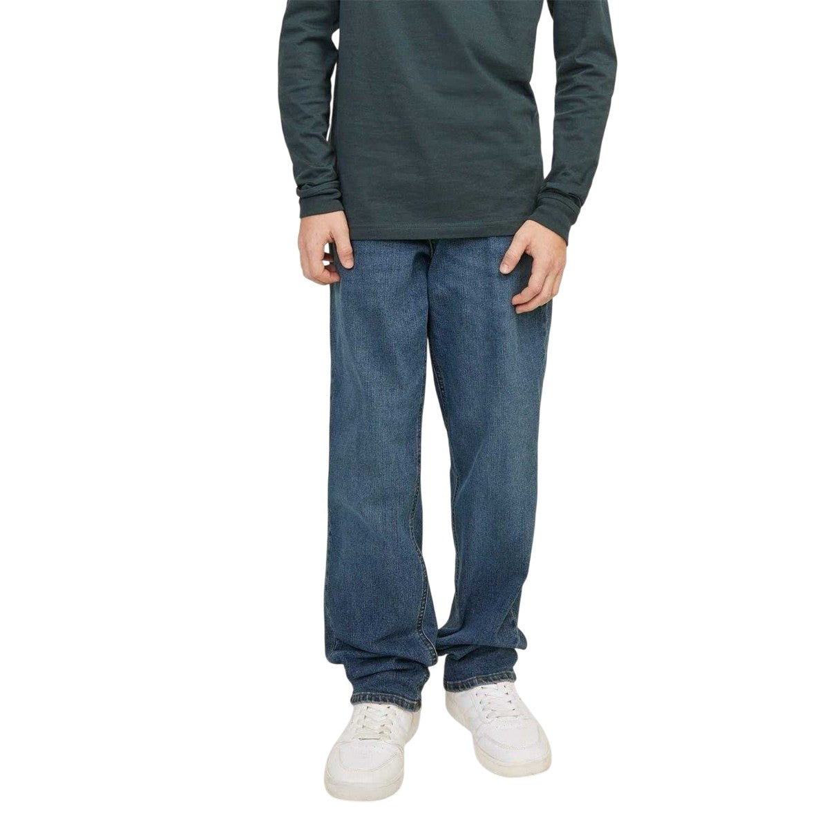 Blue Denim - Front - Jack And Jones Boys Clark Denim Jeans