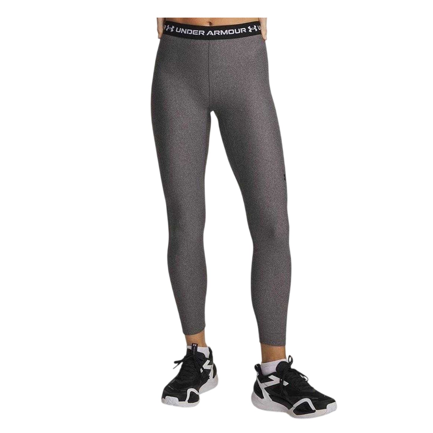 Charcoal-Black - Front - Under Armour Womens-Ladies HeatGear Leggings