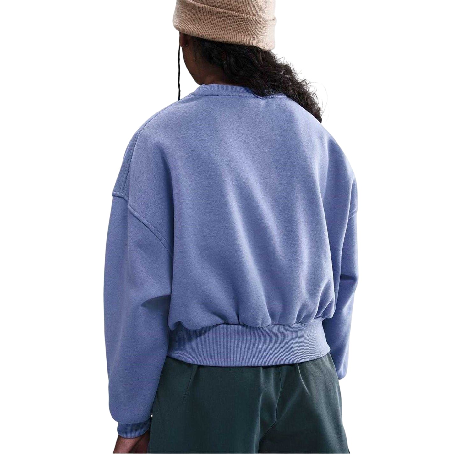 Indigo - Back - Nike Childrens-Kids Boxy Long-Sleeved Sweatshirt