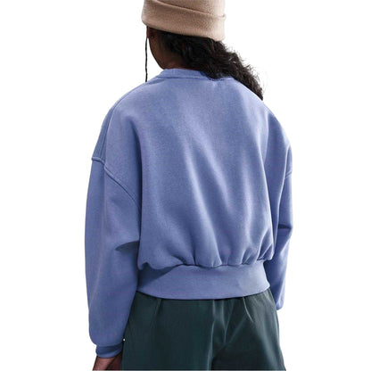 Indigo - Back - Nike Childrens-Kids Boxy Long-Sleeved Sweatshirt
