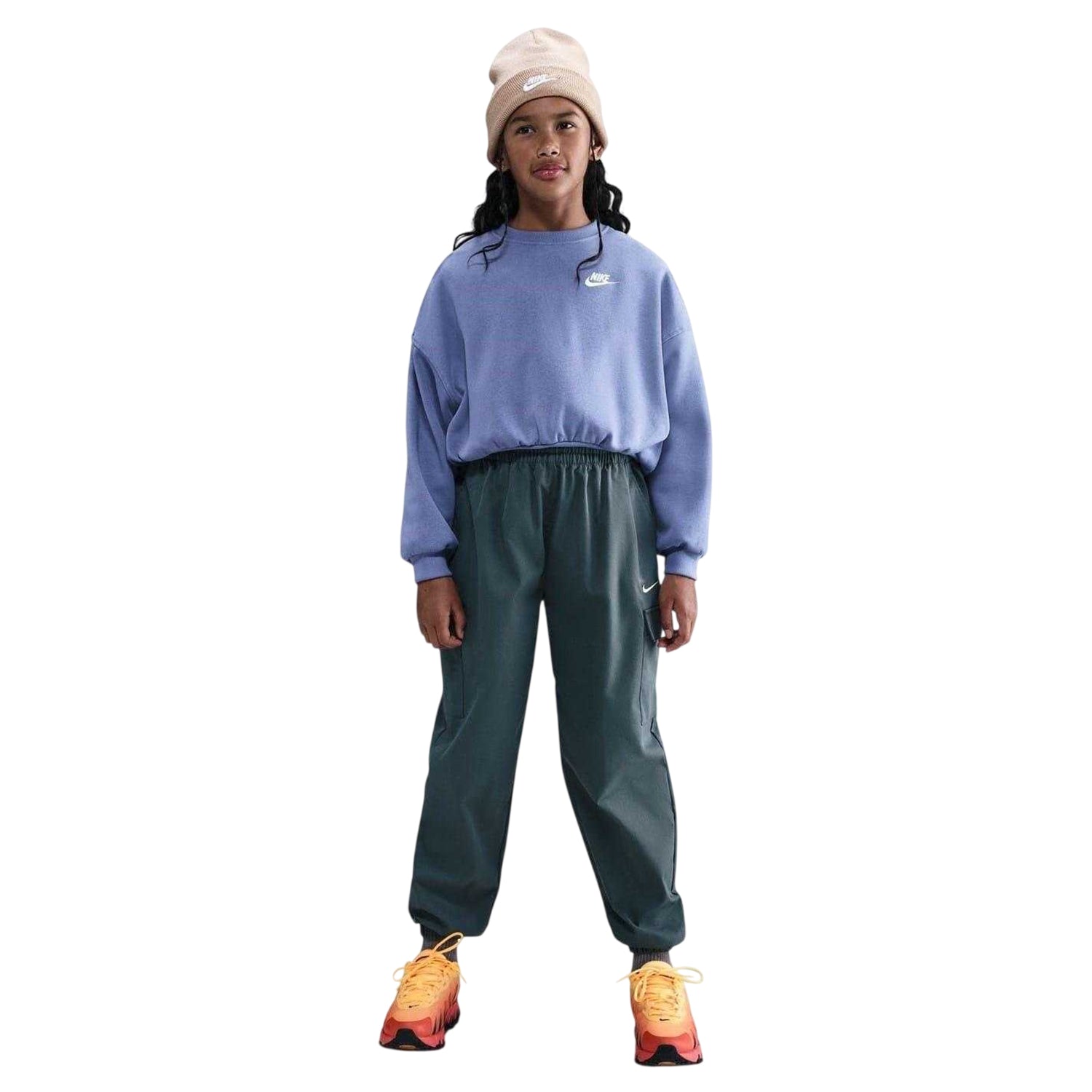 Indigo - Lifestyle - Nike Childrens-Kids Boxy Long-Sleeved Sweatshirt