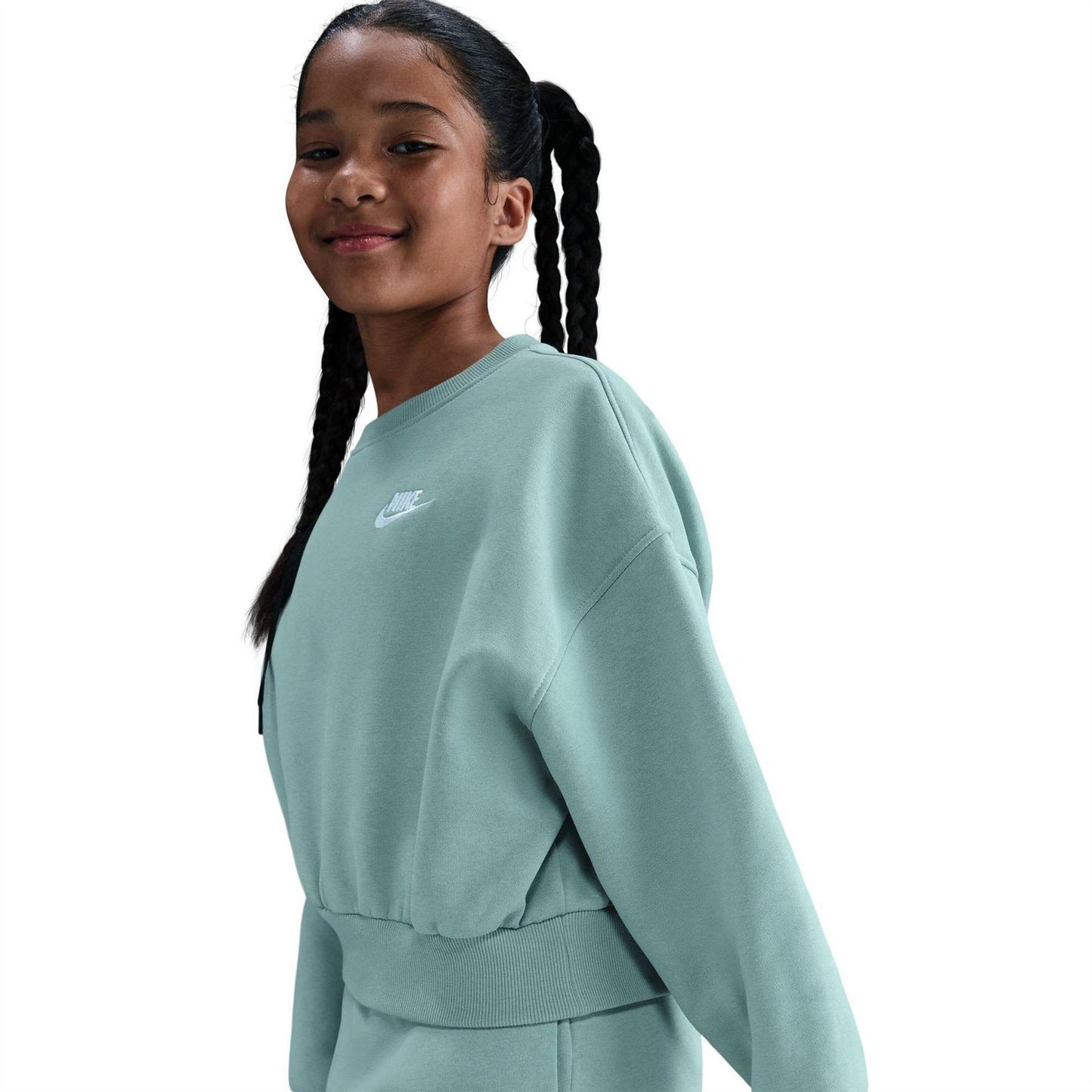 Cannon - Front - Nike Childrens-Kids Boxy Long-Sleeved Sweatshirt