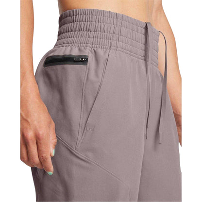 Grey - Side - Under Armour Womens-Ladies Unstoppable Relaxed Fit Joggers