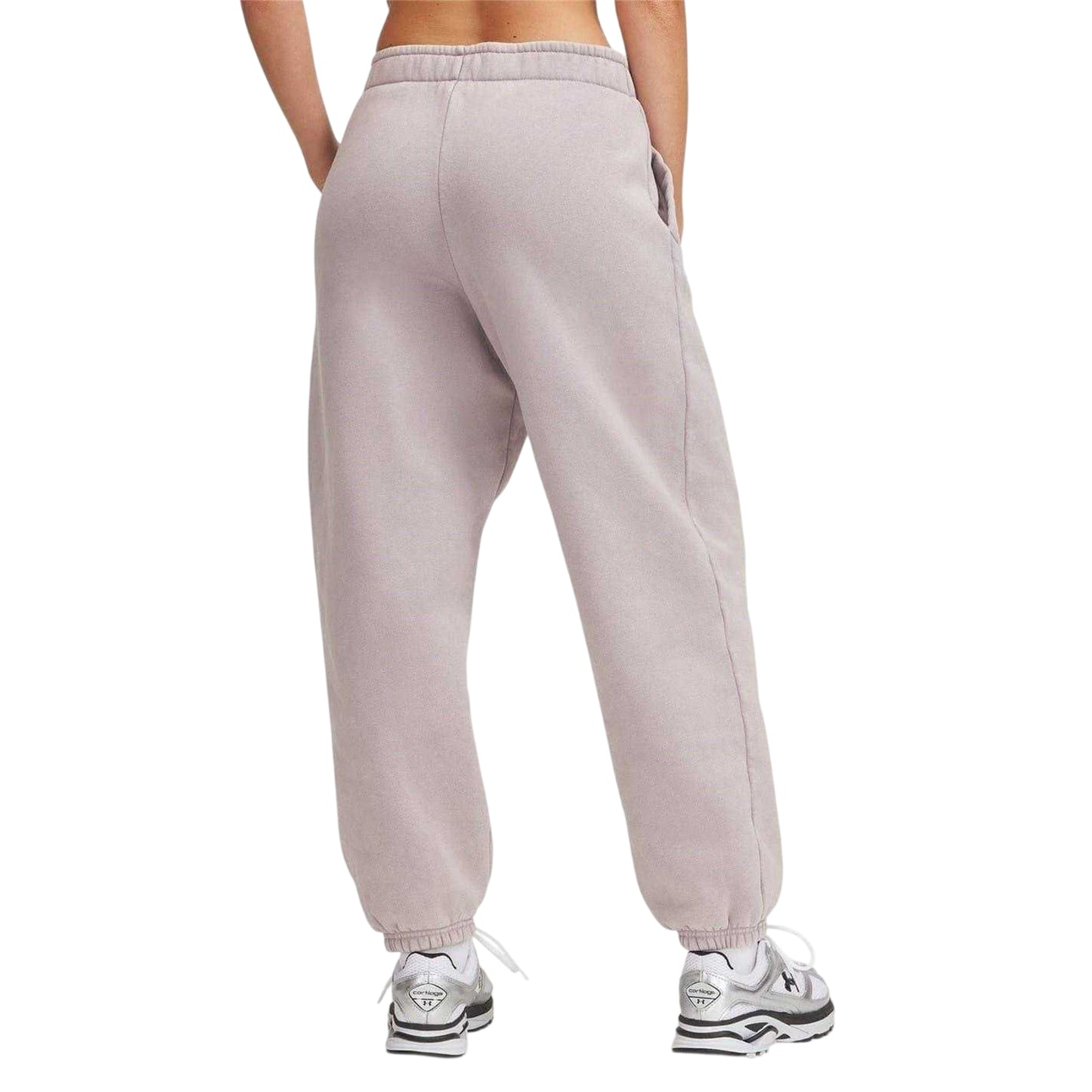 Grey - Back - Under Armour Womens-Ladies Icon Fleece Joggers