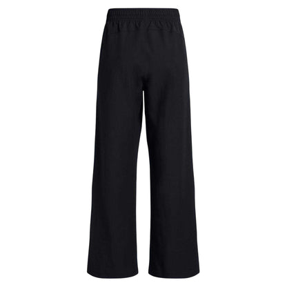 Black - Back - Under Armour Womens-Ladies Unstoppable Woven Zip Pocket Relaxed Fit Joggers