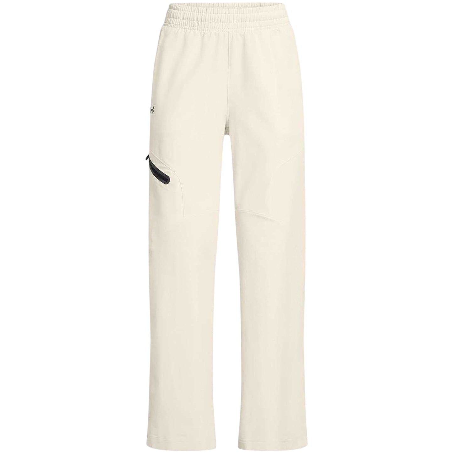 White - Front - Under Armour Womens-Ladies Unstoppable Woven Zip Pocket Relaxed Fit Joggers