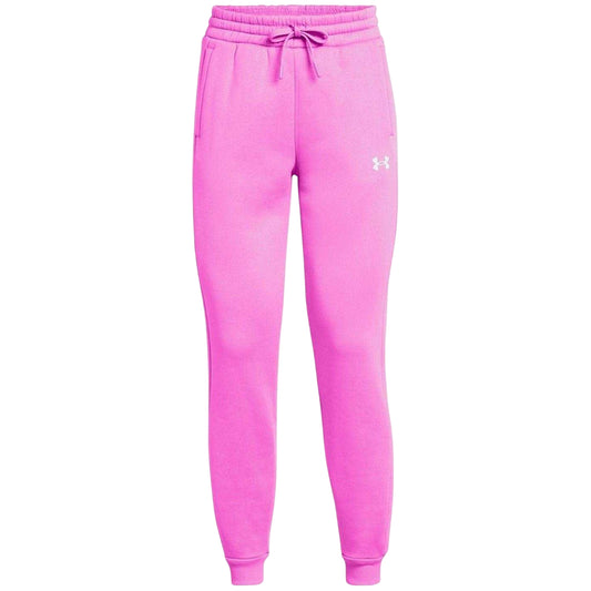 Purple - Front - Under Armour Womens-Ladies Rival Fleece Jogging Bottoms