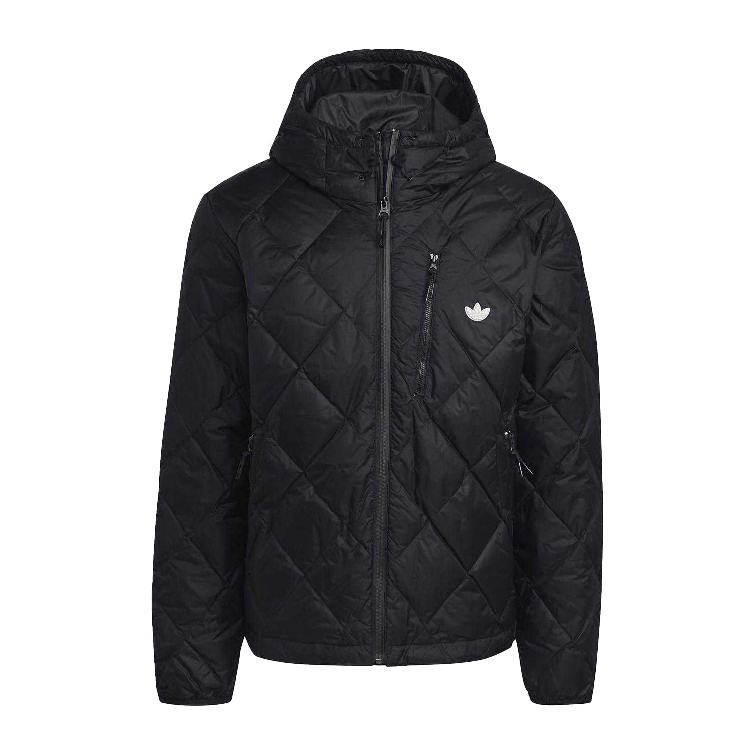Black - Front - Adidas Unisex Adult Regular Hooded Jacket
