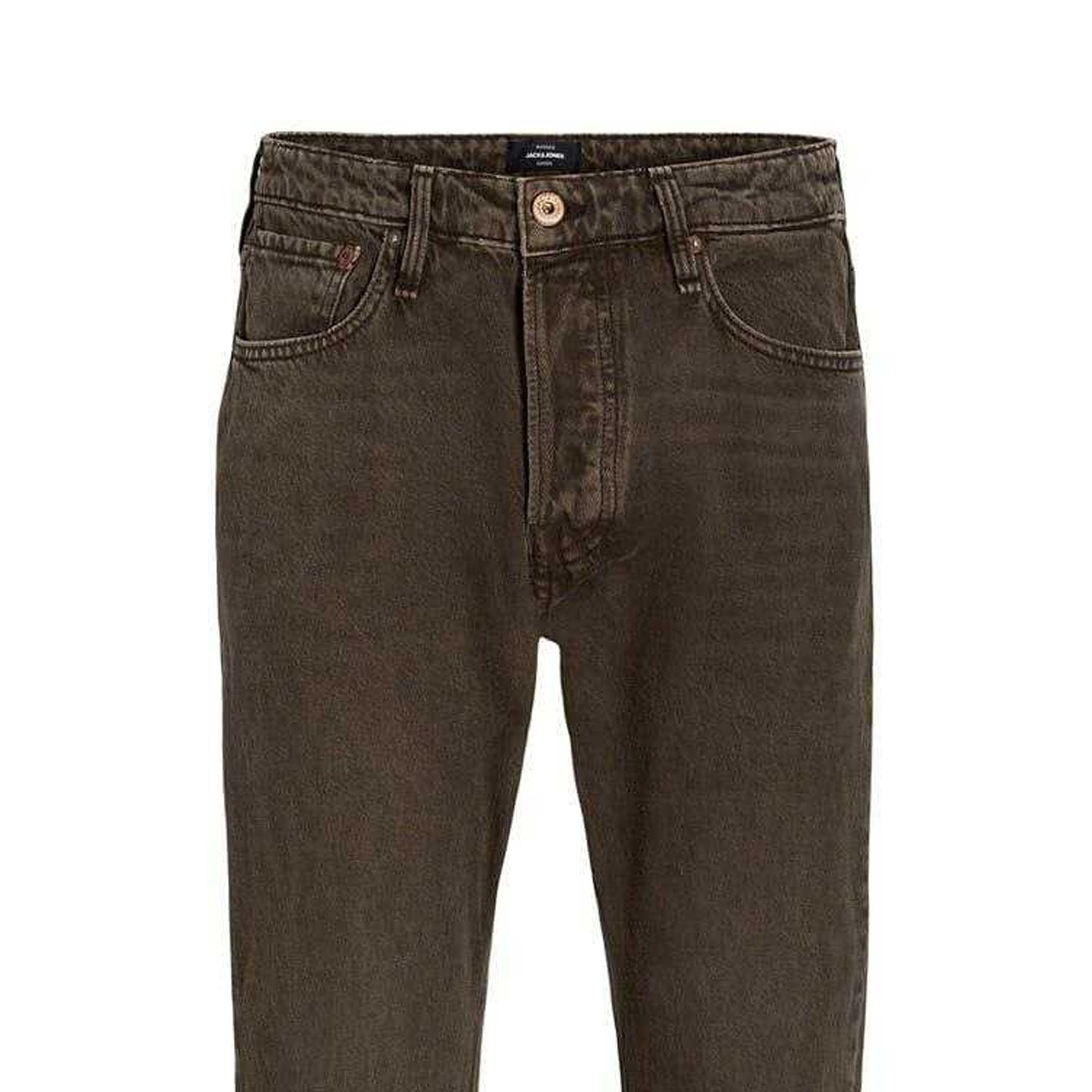 Chocolate Brown - Back - Jack And Jones Mens Chris 900 Straight Jeans
