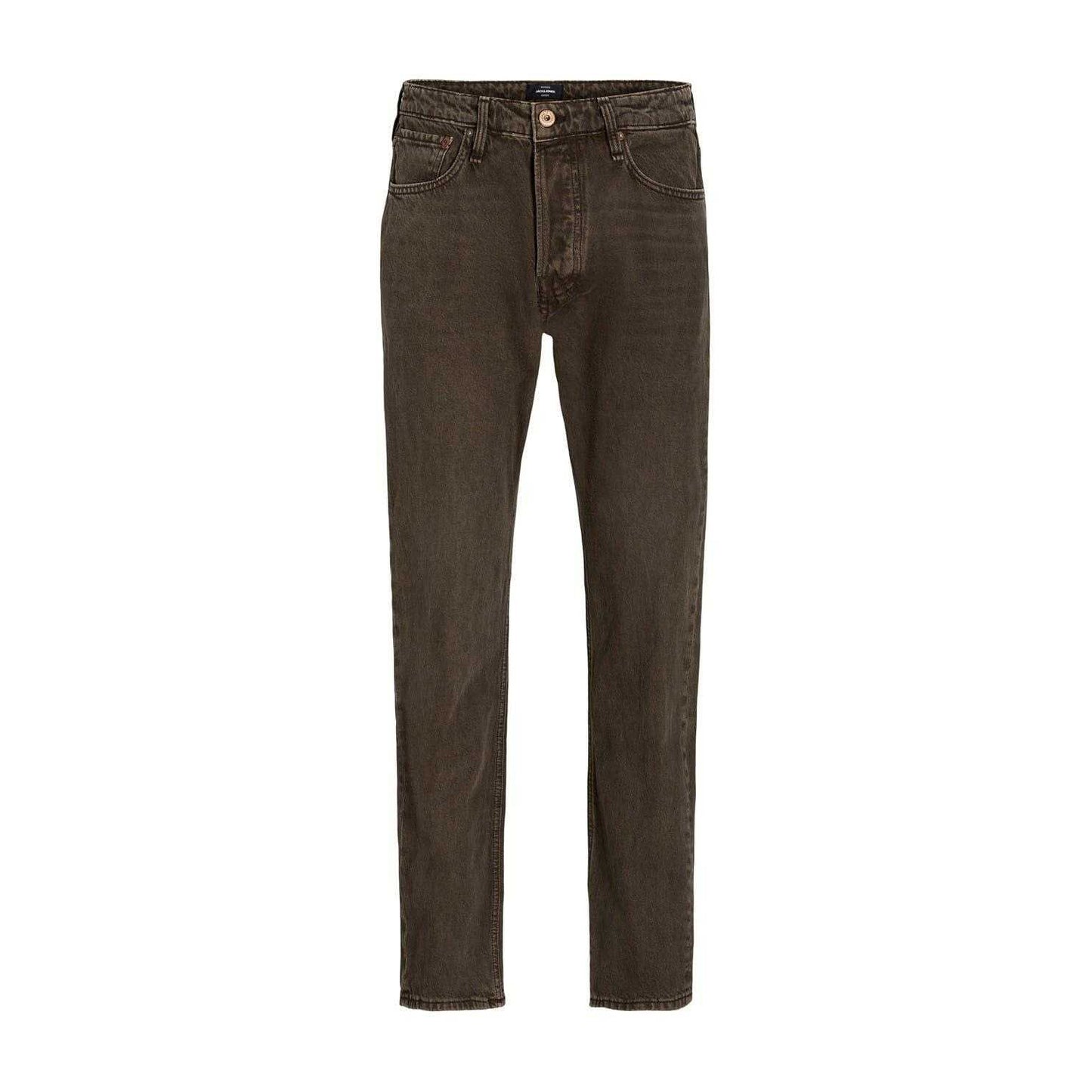 Chocolate Brown - Front - Jack And Jones Mens Chris 900 Straight Jeans