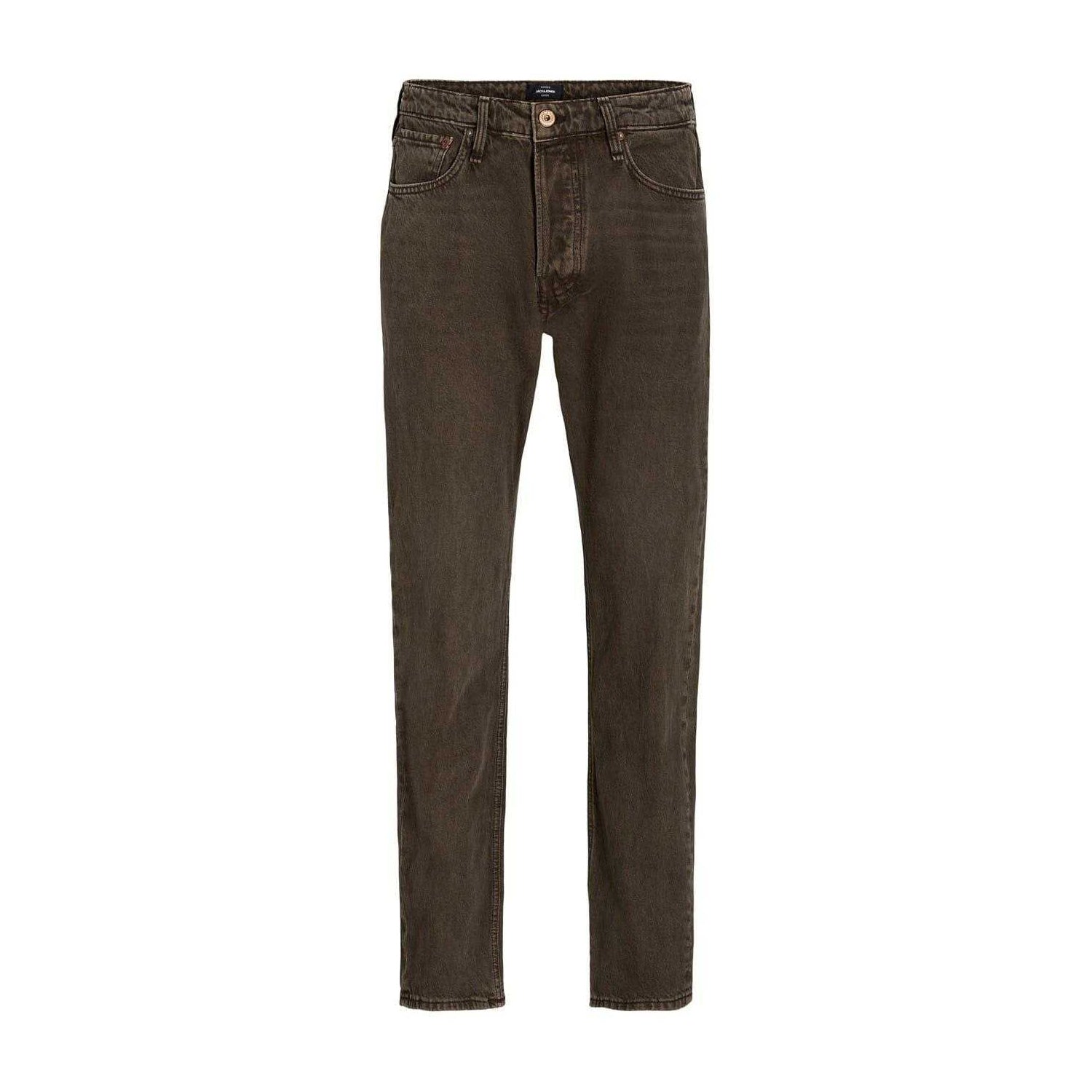 Chocolate Brown - Front - Jack And Jones Mens Chris 900 Straight Jeans