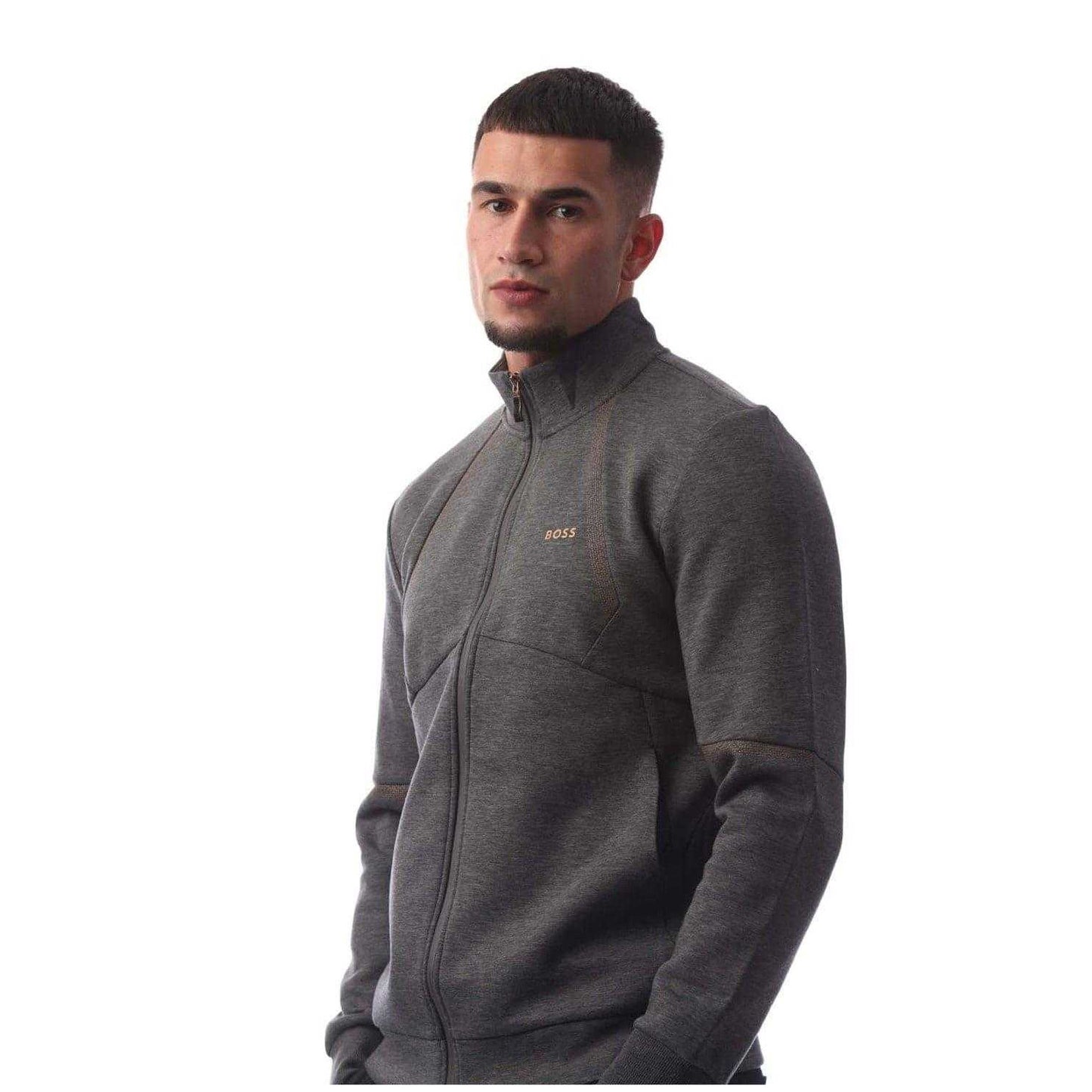 Medium Grey - Front - Boss Mens Regular Sweatshirt