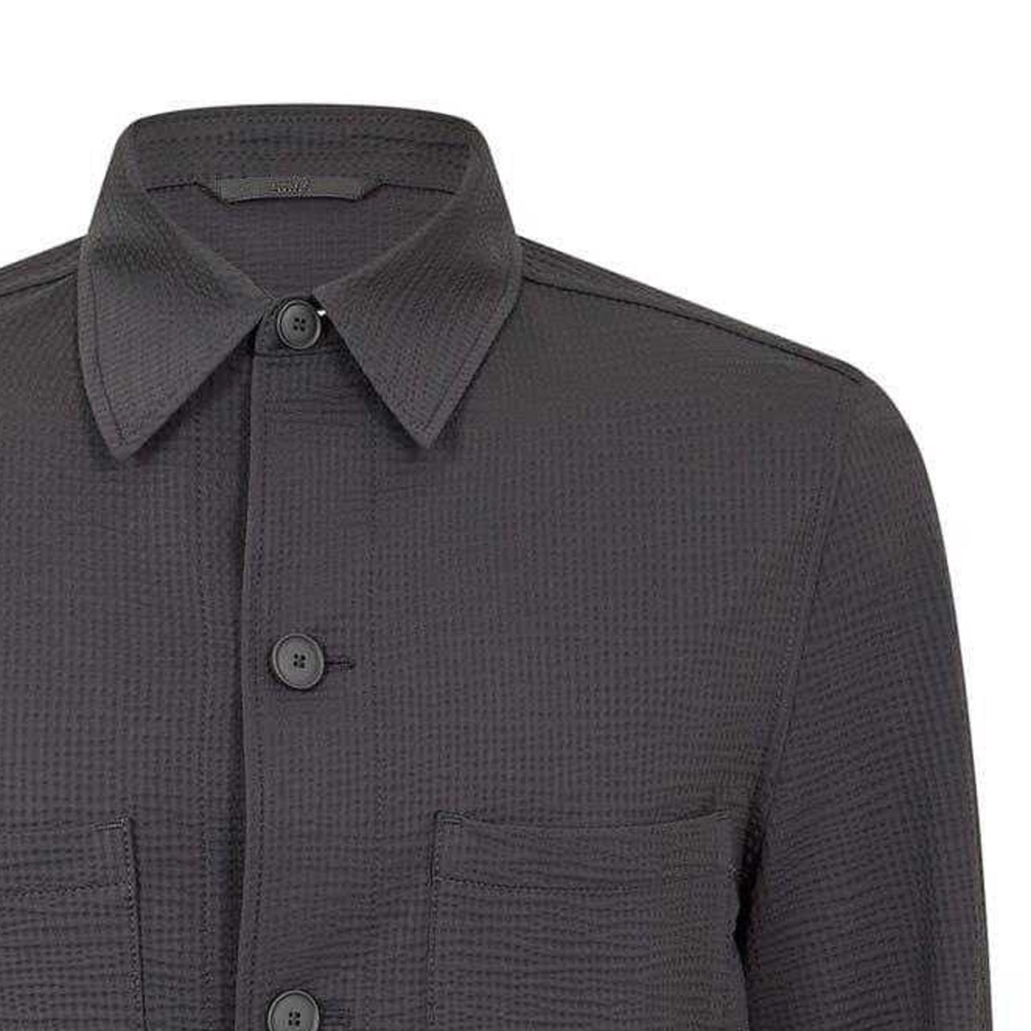 Black - Back - Boss Unisex Adult Shirt Jacket
