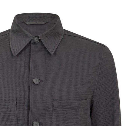 Black - Back - Boss Unisex Adult Shirt Jacket