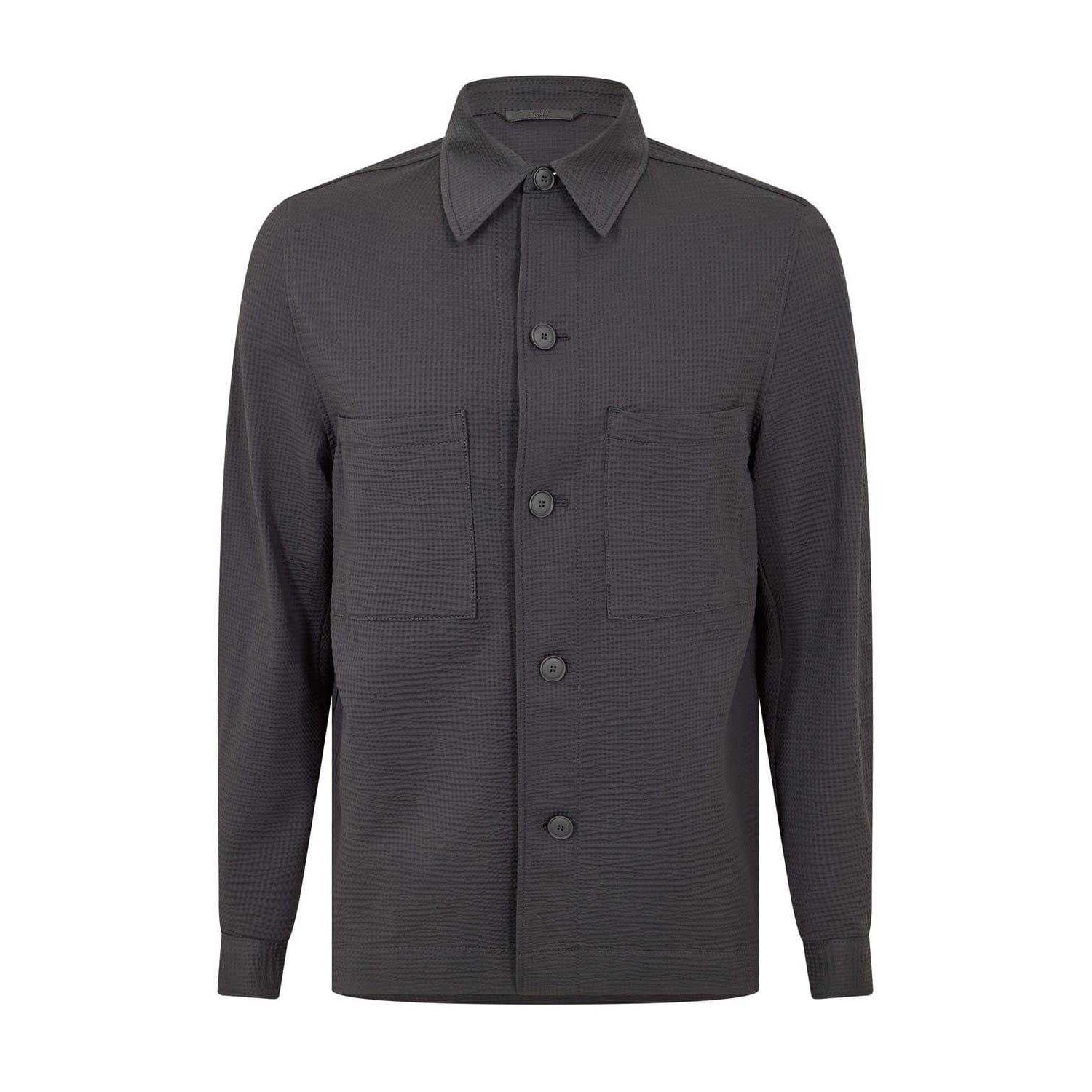 Black - Front - Boss Unisex Adult Shirt Jacket