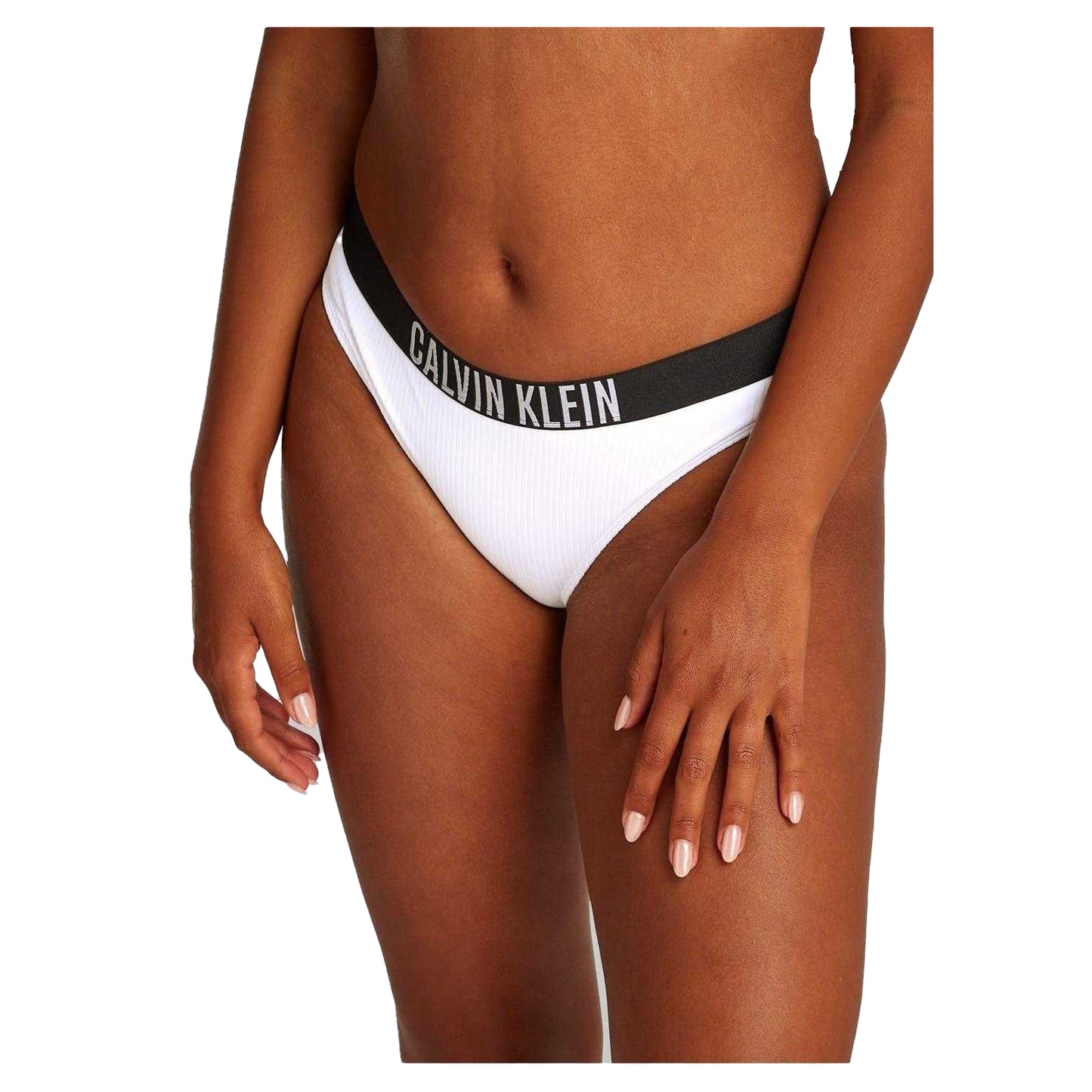 Brilliant White - Side - Calvin Klein Womens-Ladies Bikini Bottoms