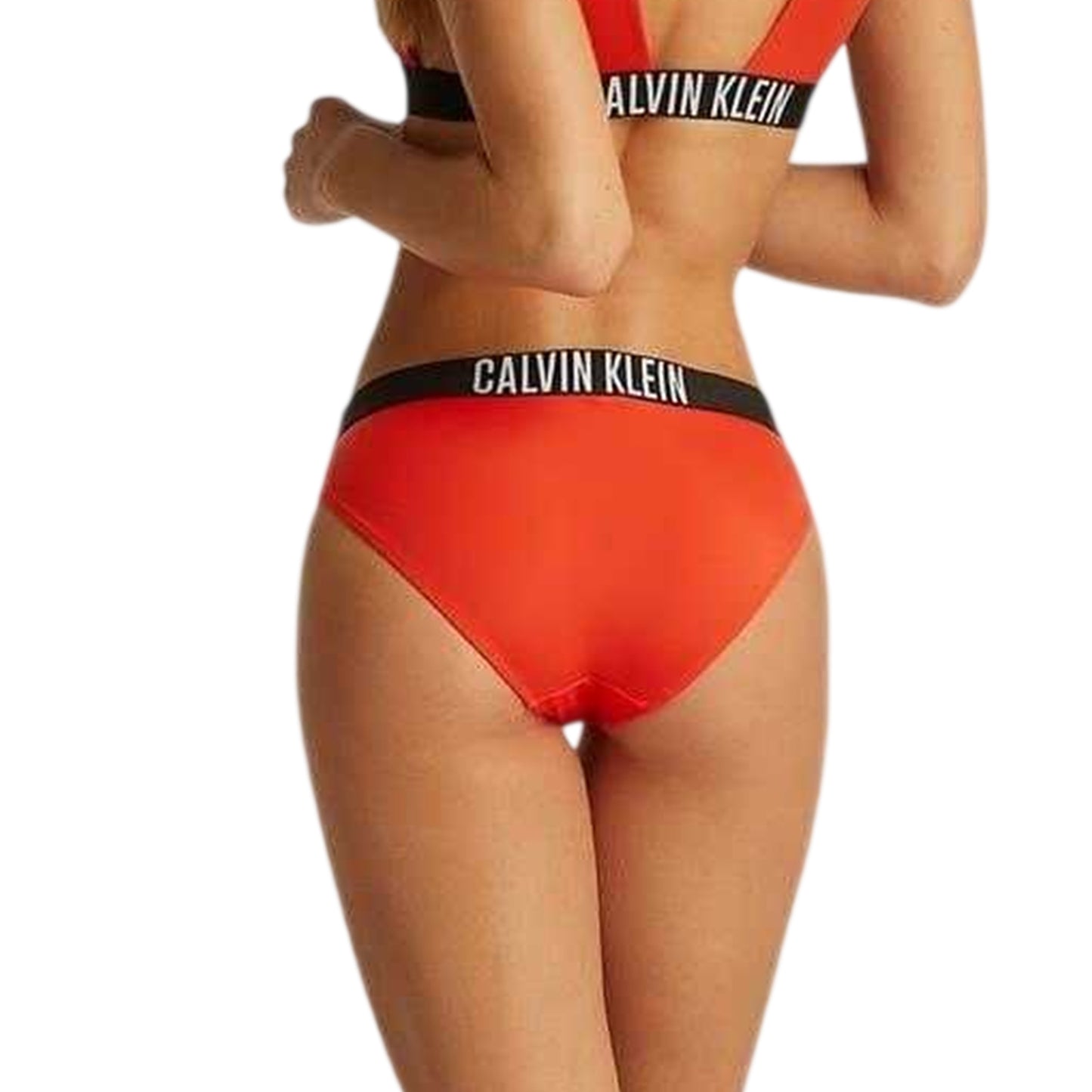 Chilli Red - Back - Calvin Klein Womens-Ladies Bikini Bottoms