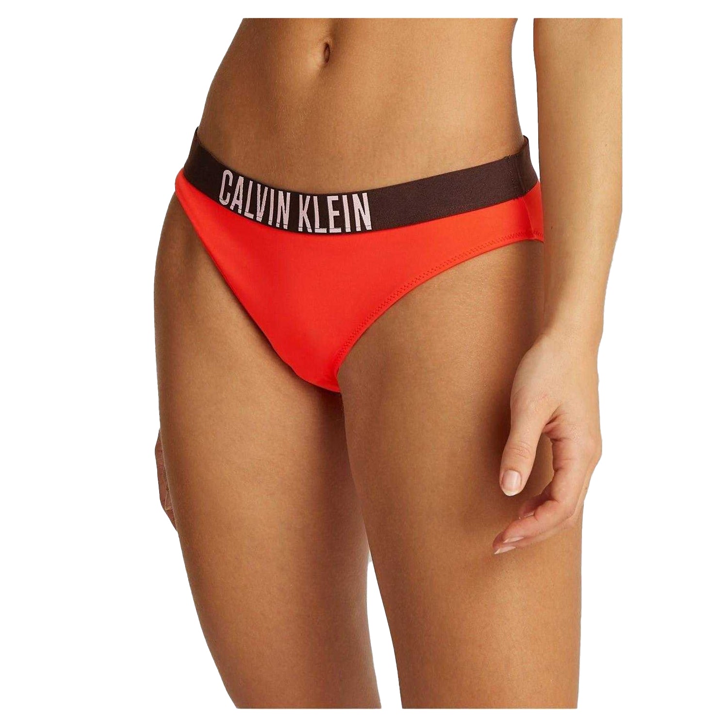 Chilli Red - Side - Calvin Klein Womens-Ladies Bikini Bottoms