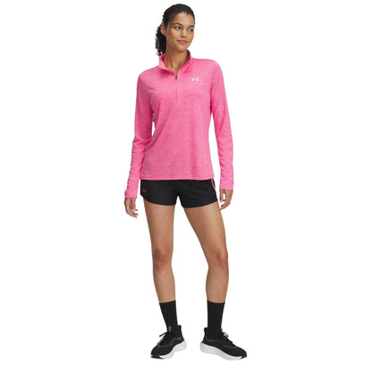 Black - Side - Under Armour Womens-Ladies Play Up Shorts
