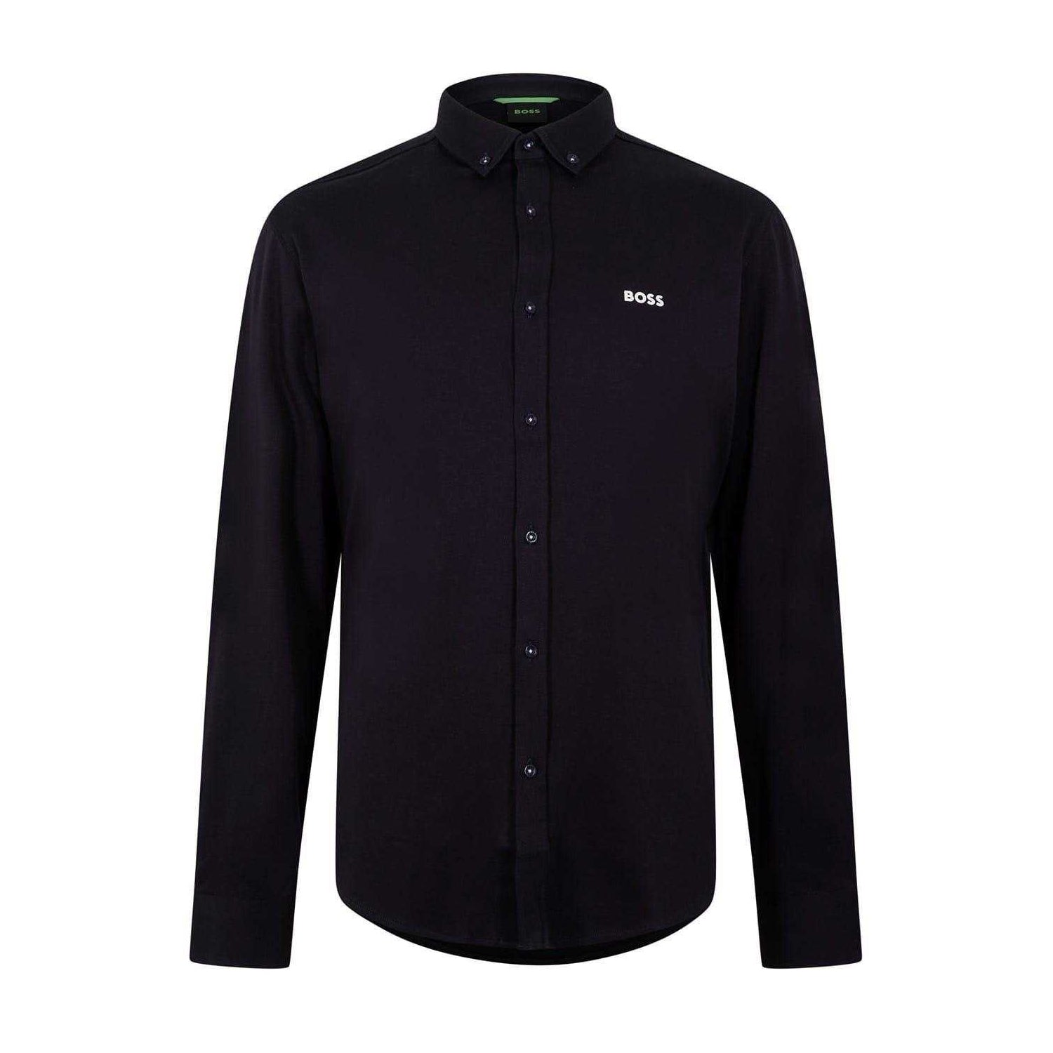 Dark Blue - Front - Boss Mens Motion Regular Button-Down Shirt