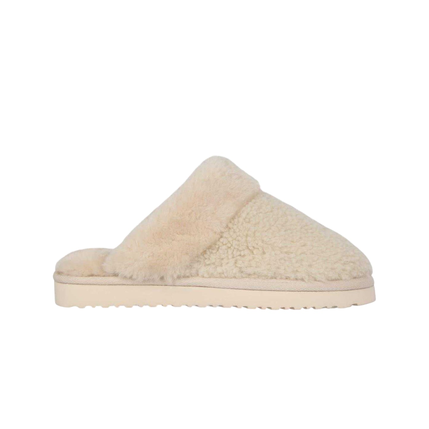 Cream - Lifestyle - Jack Wills Womens-Ladies Suede Faux Fur Lined Mule Slippers